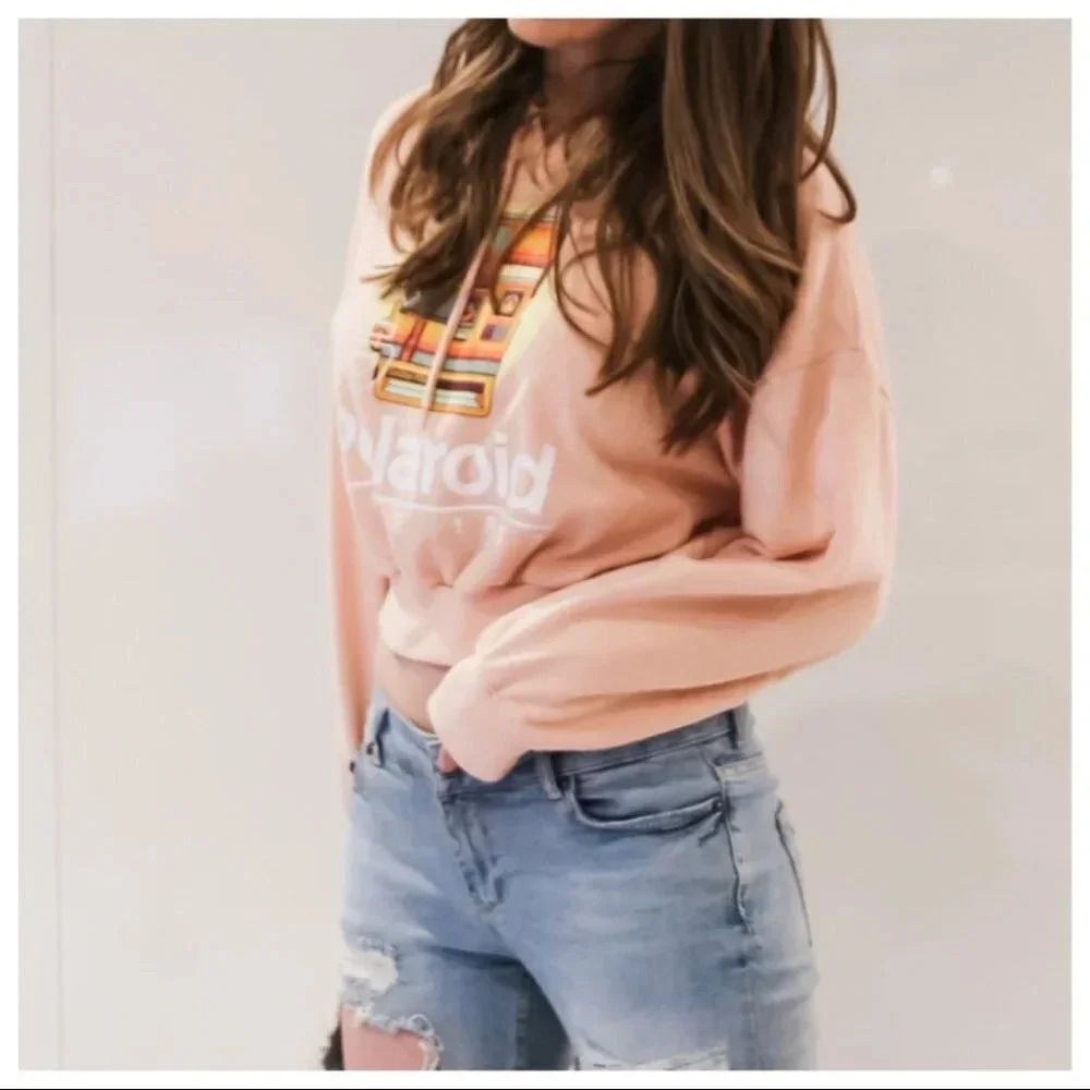 Polaroid cropped hoodie - Picture 6 of 11